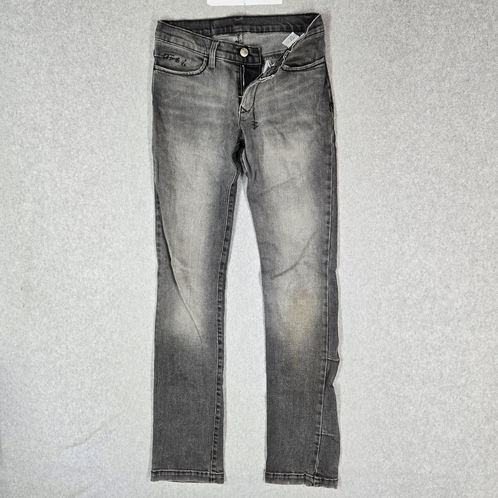 Ksubi Women Jeans US 4 Gray Denim Embroidered Skinny 31.5" Inseam READ